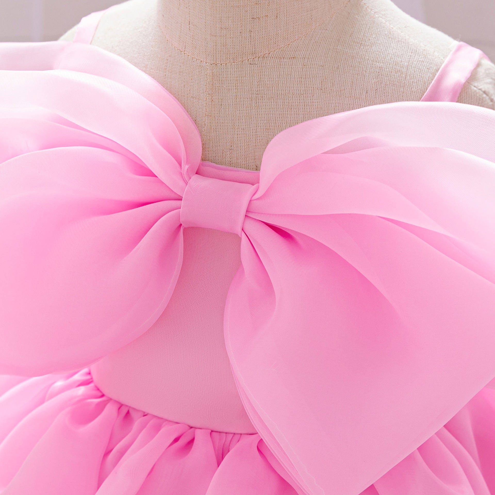 Cute Off Shoulder Mesh Princess Dress for Girls | Flower Girl & Party Dress