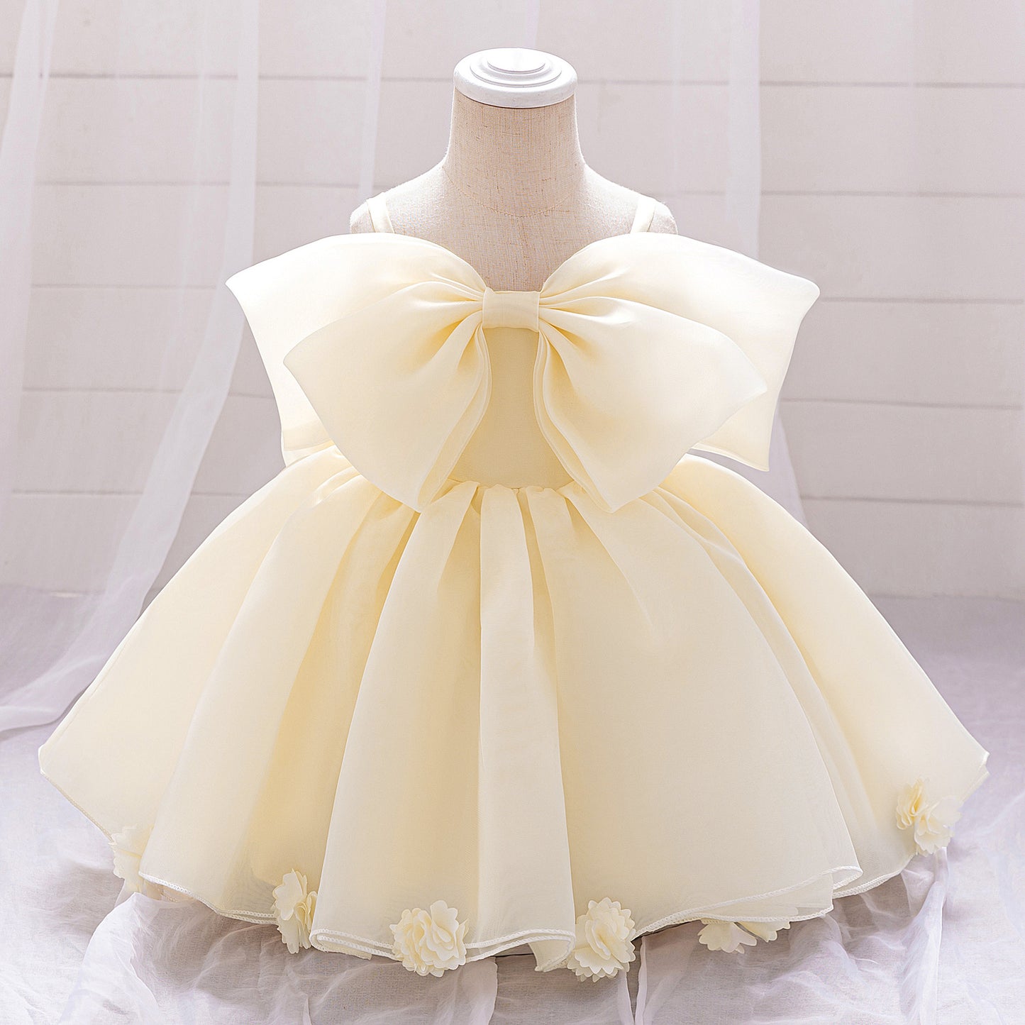 Cute Off Shoulder Mesh Princess Dress for Girls | Flower Girl & Party Dress