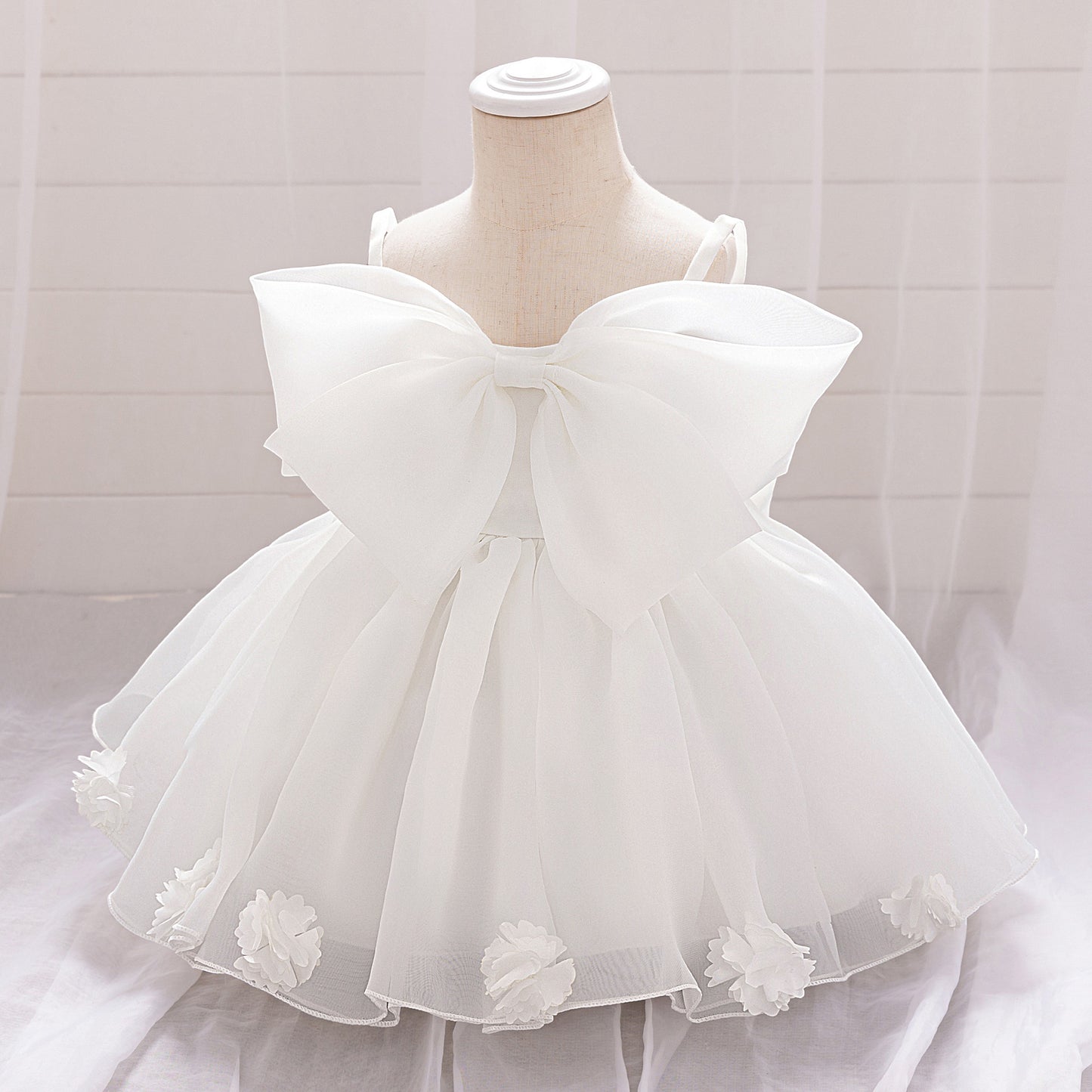Cute Off Shoulder Mesh Princess Dress for Girls | Flower Girl & Party Dress