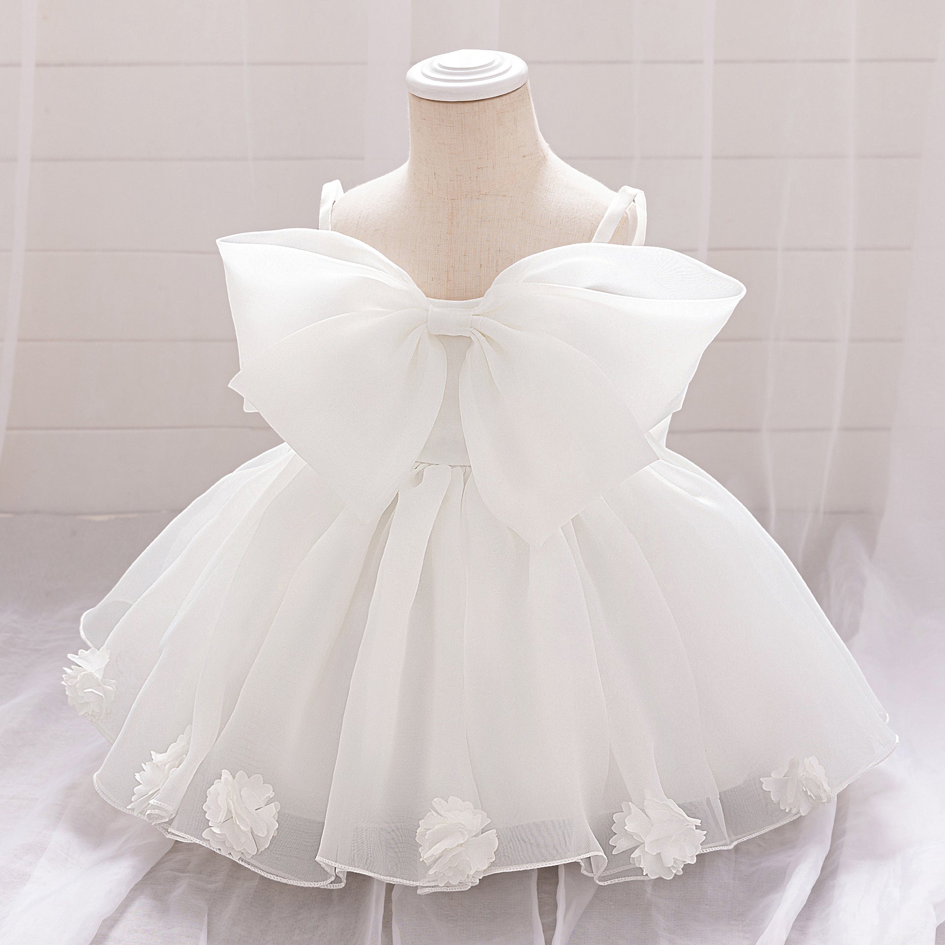 Cute Off Shoulder Mesh Princess Dress for Girls | Flower Girl & Party Dress