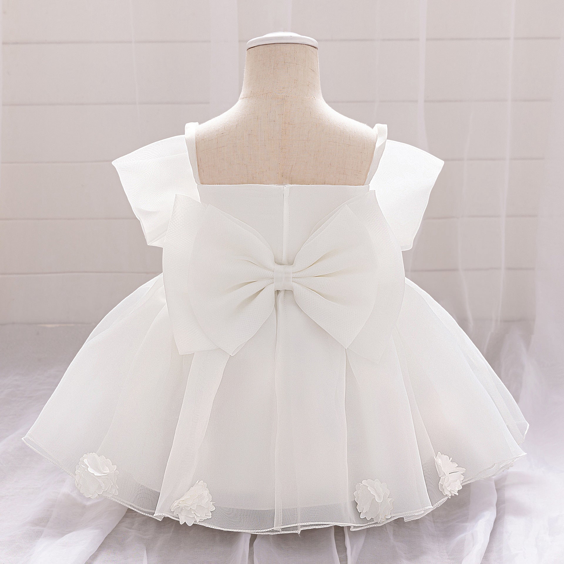 Cute Off Shoulder Mesh Princess Dress for Girls | Flower Girl & Party Dress