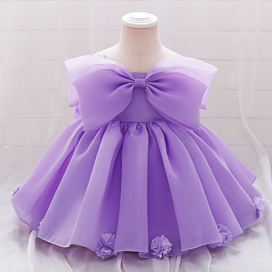 Cute Off Shoulder Mesh Princess Dress for Girls | Flower Girl & Party Dress