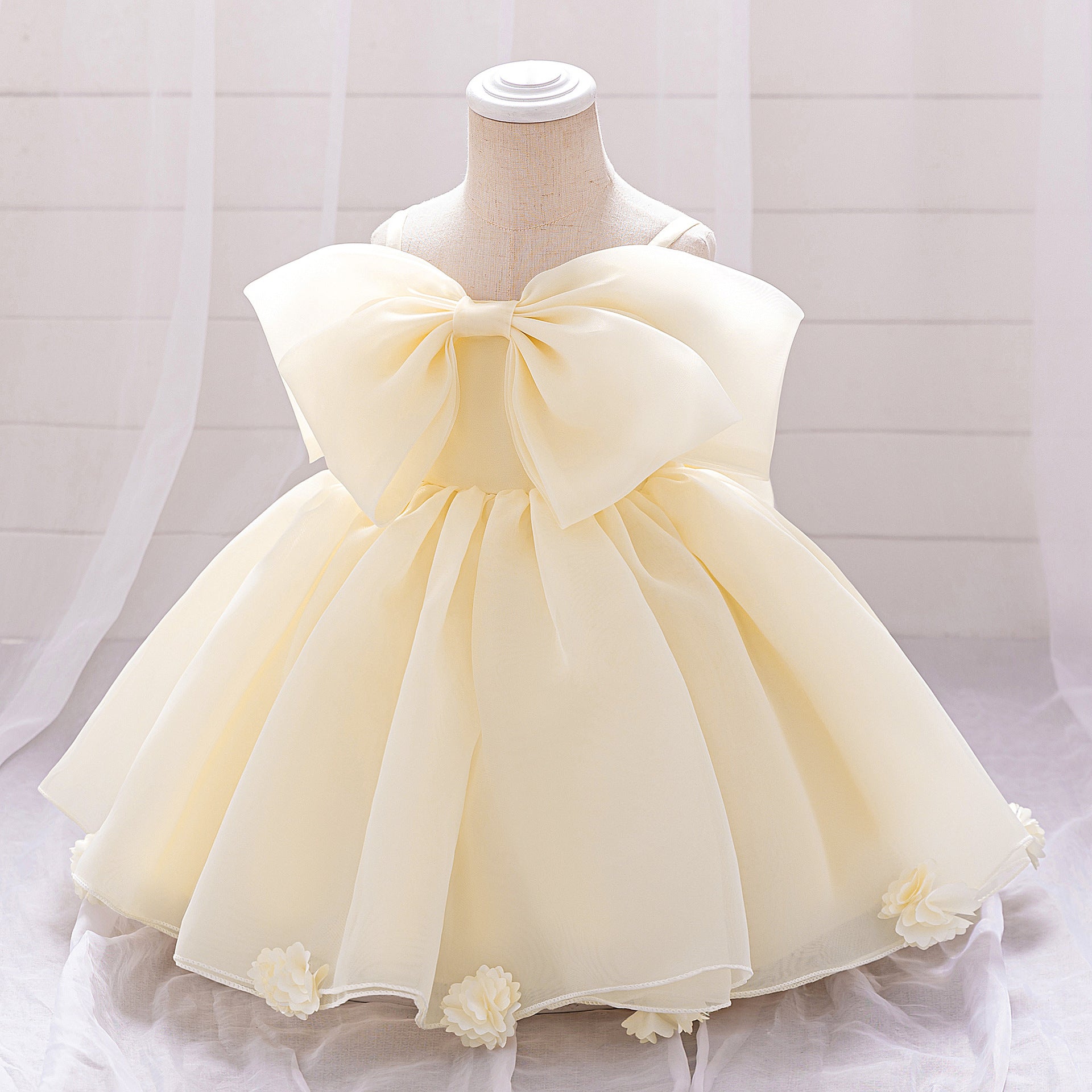 Cute Off Shoulder Mesh Princess Dress for Girls | Flower Girl & Party Dress