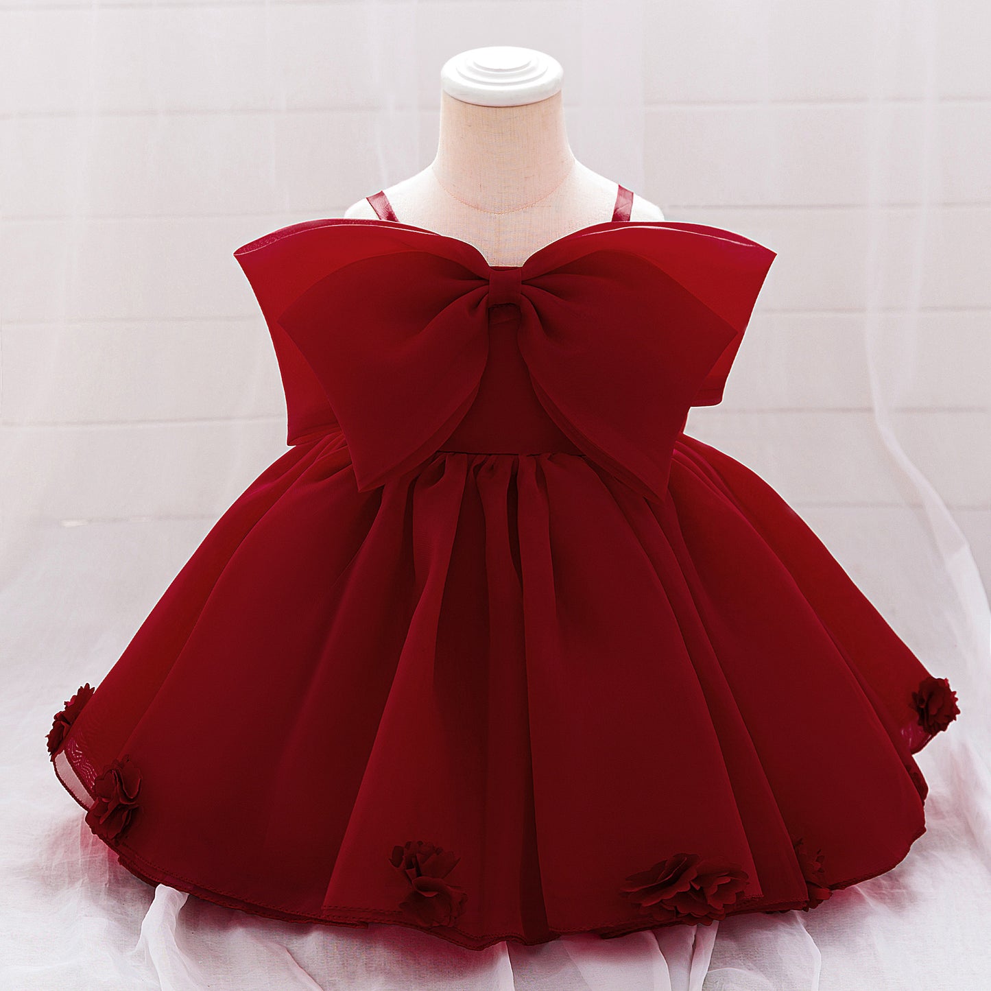 Cute Off Shoulder Mesh Princess Dress for Girls | Flower Girl & Party Dress