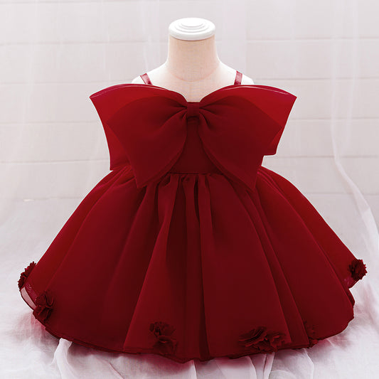 Cute Off Shoulder Mesh Princess Dress for Girls | Flower Girl & Party Dress