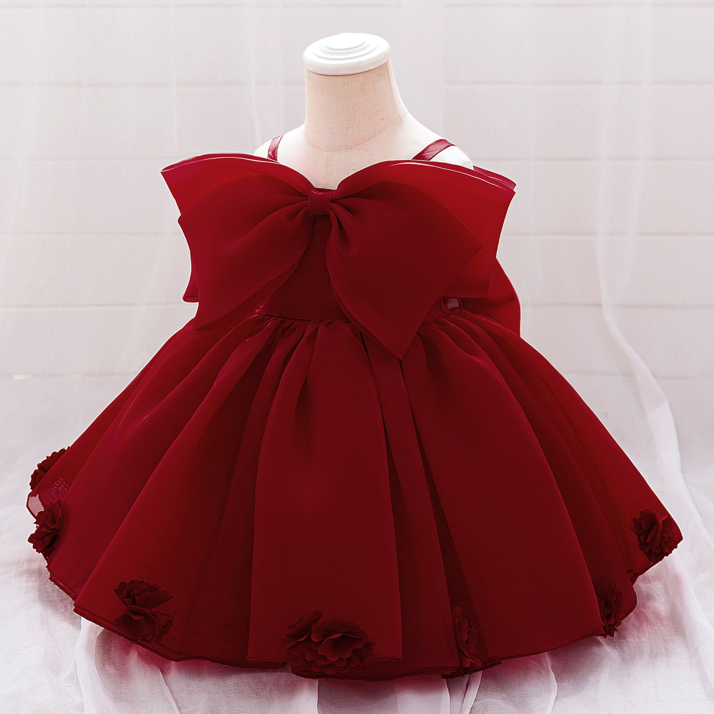 Cute Off Shoulder Mesh Princess Dress for Girls | Flower Girl & Party Dress