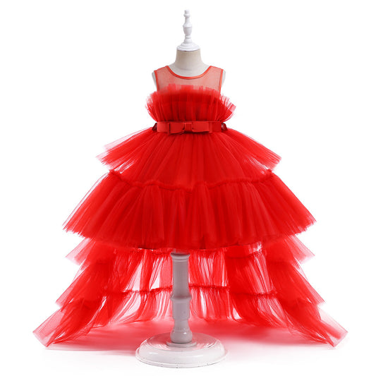 Cute Off Shoulder Pleated Tulle Flower Girl Dress for Parties & Weddings