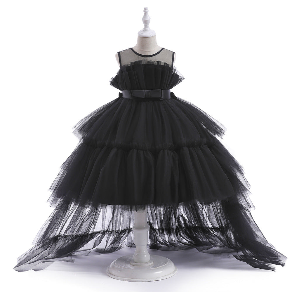 Frocklet Cute Off Shoulder Pleated Tulle Flower Girl Dress for Parties & Weddings 52