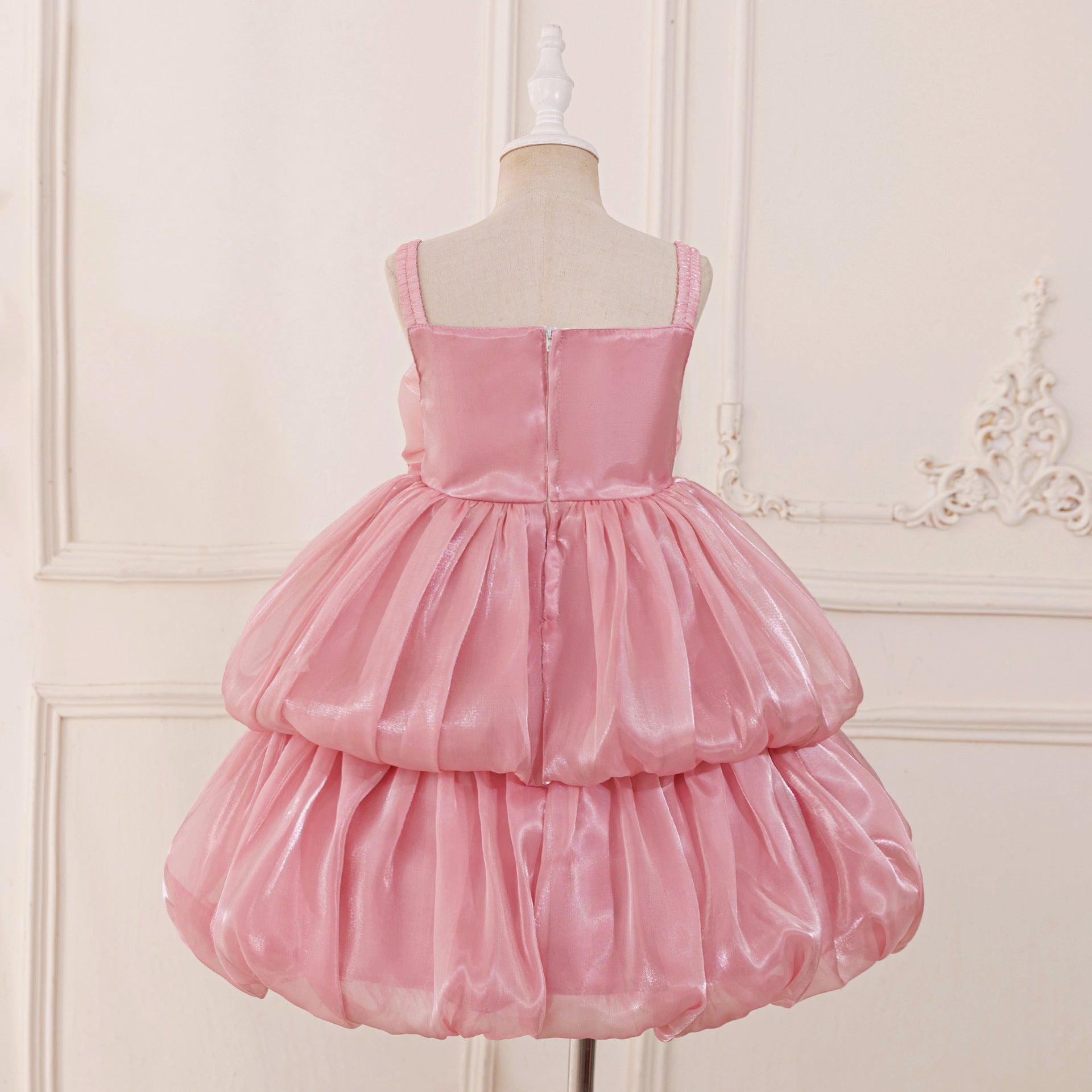 Off Shoulder Organza A-Line Princess Dress for Girls - Party Flower Girl Gown