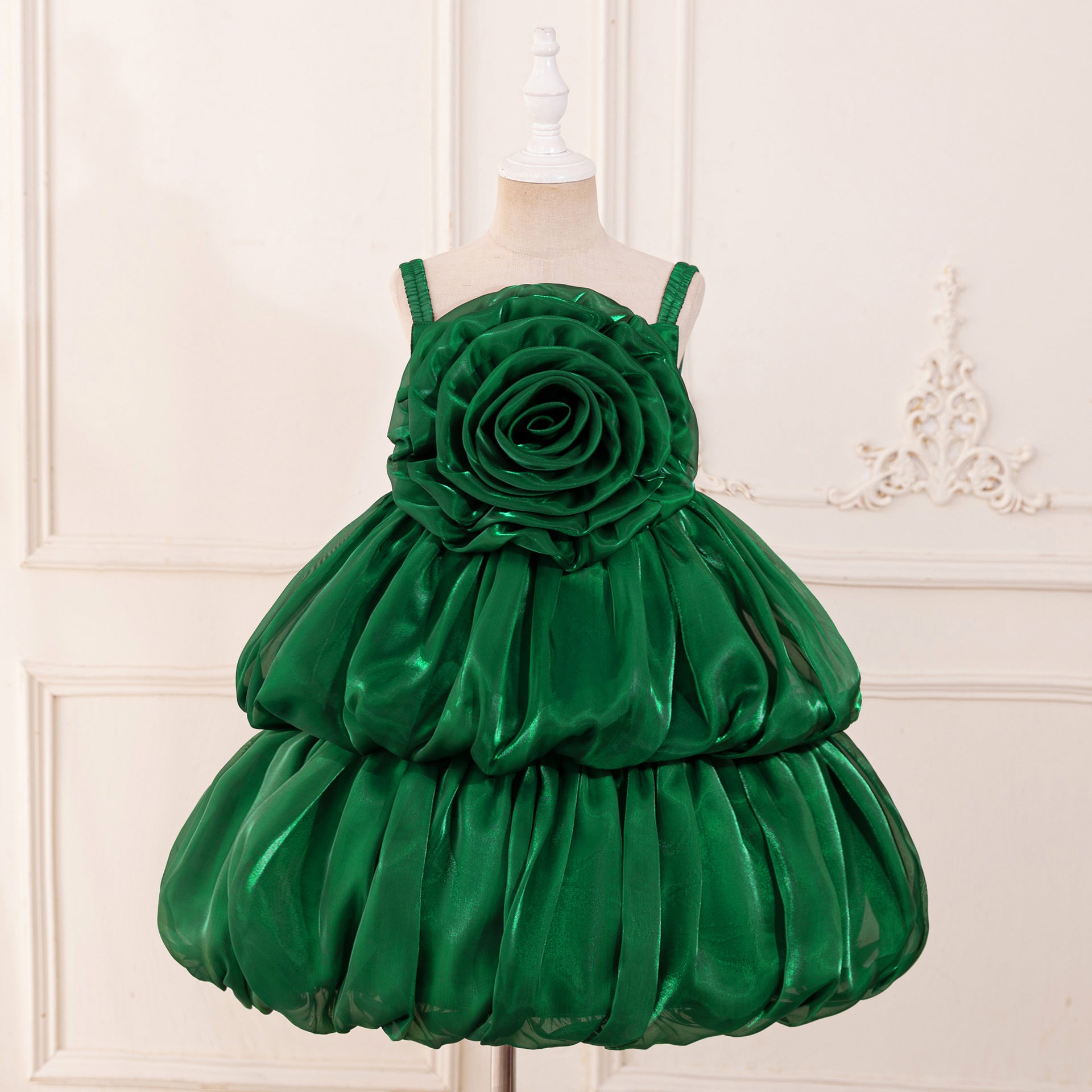 Frocklet Off Shoulder Organza A-Line Princess Dress for Girls - Party Flower Girl Gown 15