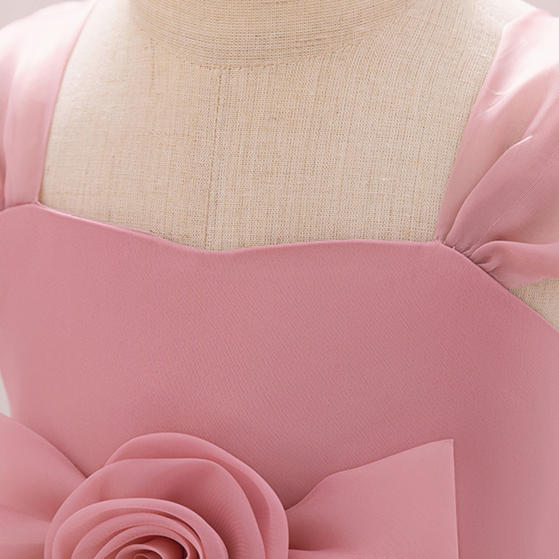 Off Shoulder Puffy Princess Party Dress for Girls | Tea Length Organza Ball Gown