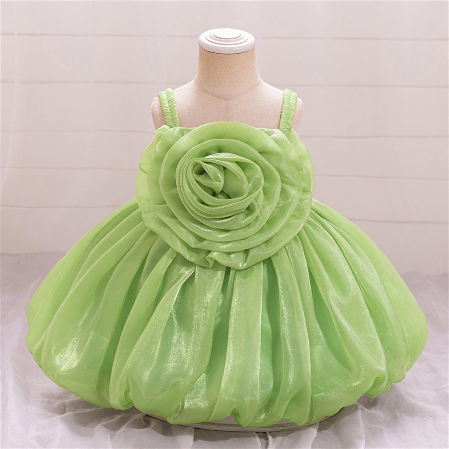 Cute Off-Shoulder Puffy Organza Princess Dress | Party & Flower Girl Gown for Girls