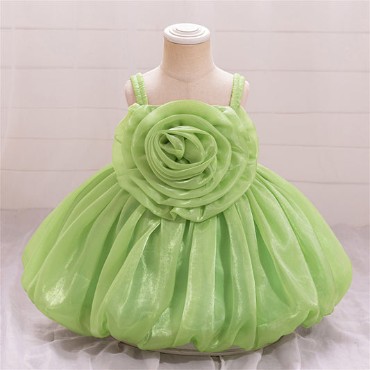 Cute Off-Shoulder Puffy Organza Princess Dress | Party & Flower Girl Gown for Girls