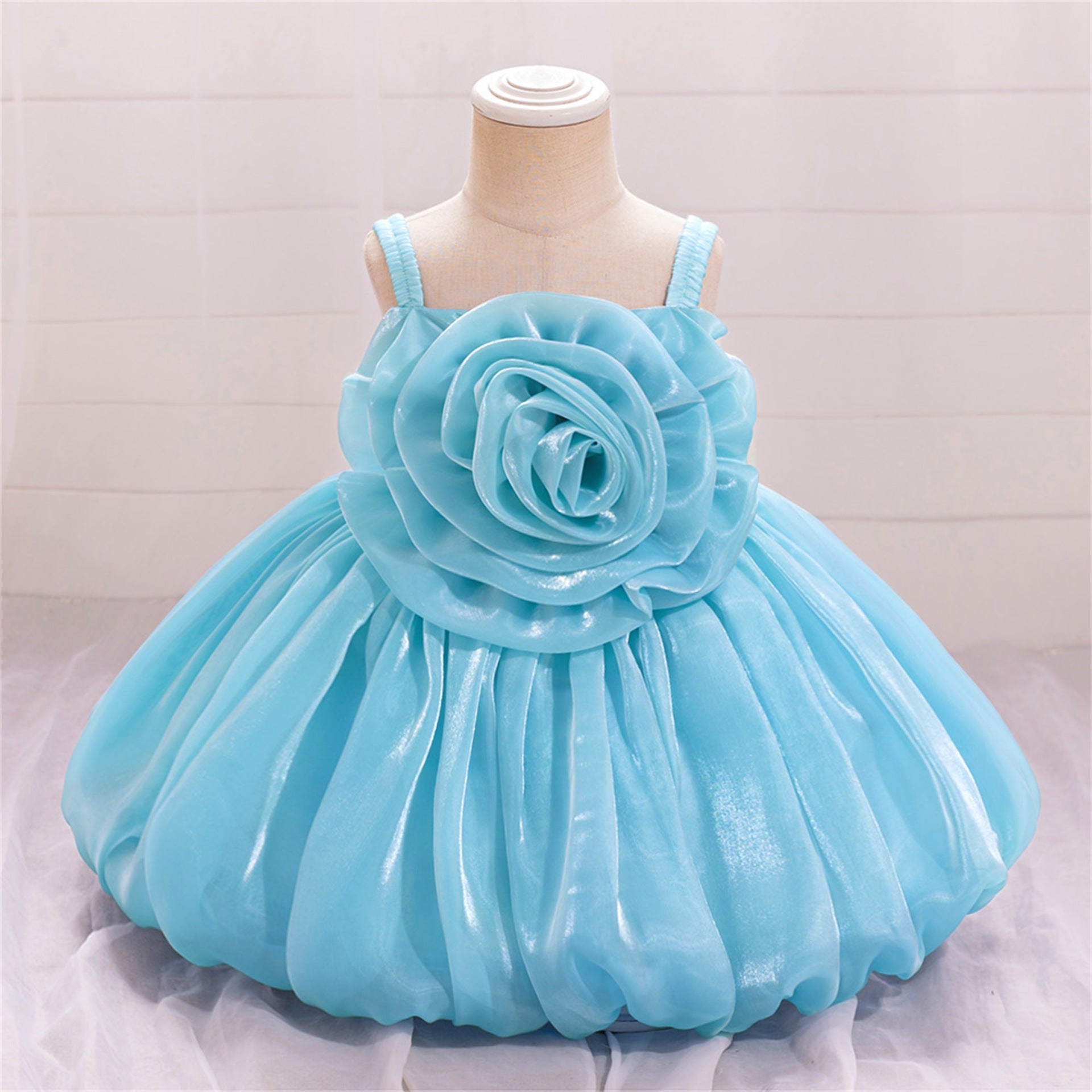 Cute Off-Shoulder Puffy Organza Princess Dress | Party & Flower Girl Gown for Girls