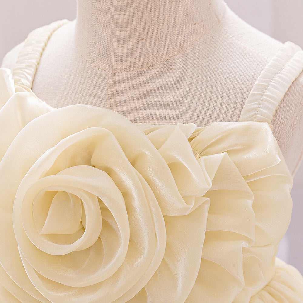 Cute Off-Shoulder Puffy Organza Princess Dress | Party & Flower Girl Gown for Girls