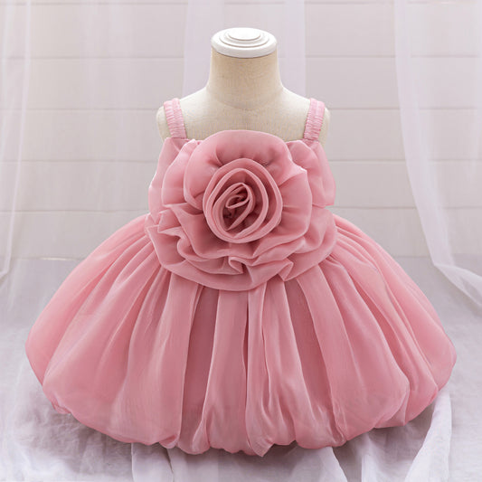 Cute Off-Shoulder Puffy Organza Princess Dress | Party & Flower Girl Gown for Girls