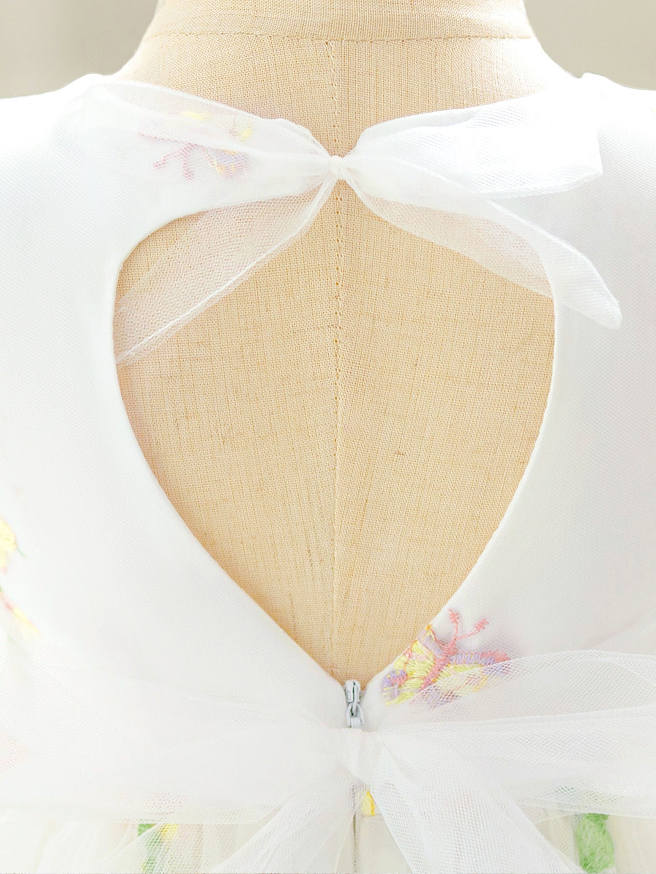 Frocklet White Off-Shoulder Puffy Princess Dress for Girls | Embroidered Tulle Ball Gown 8