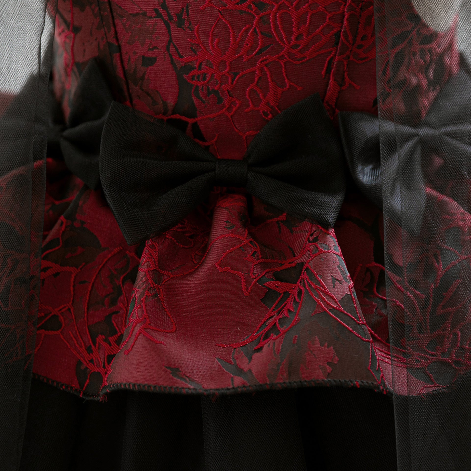 Cute Off-Shoulder Ball Gown Princess Dress for Little Girls – Tiered Tulle with Bow