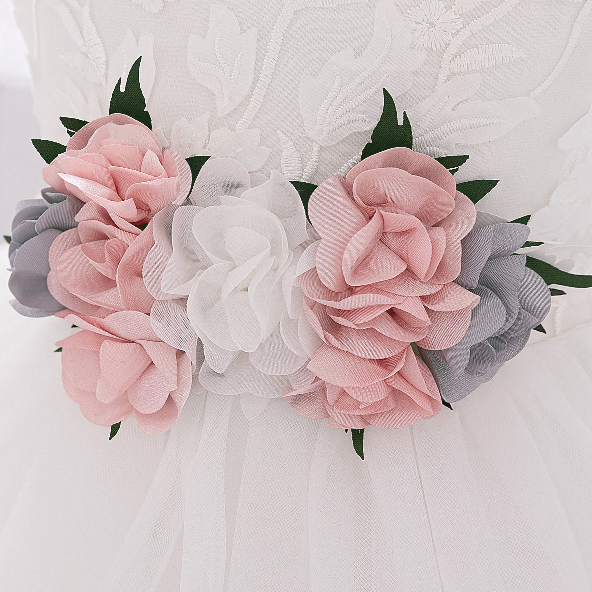 Cute Off-Shoulder Puffy Tulle Flower Girl Dress for Parties & Weddings (9M-4Y)