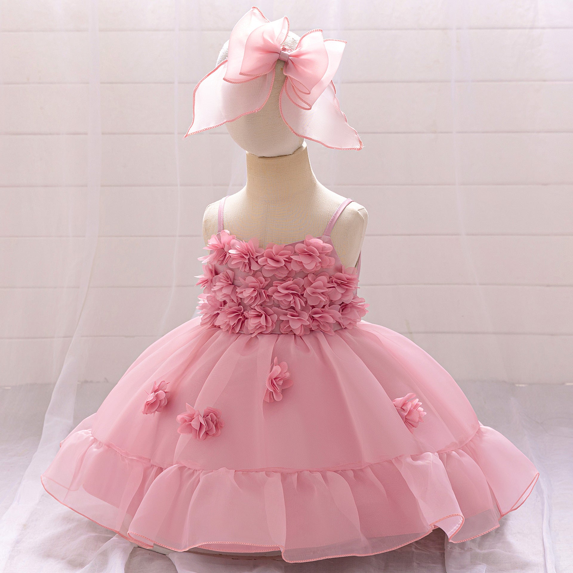 Cute Puffy Off Shoulder Toddler Dress | Flower Girl Tulle Gown