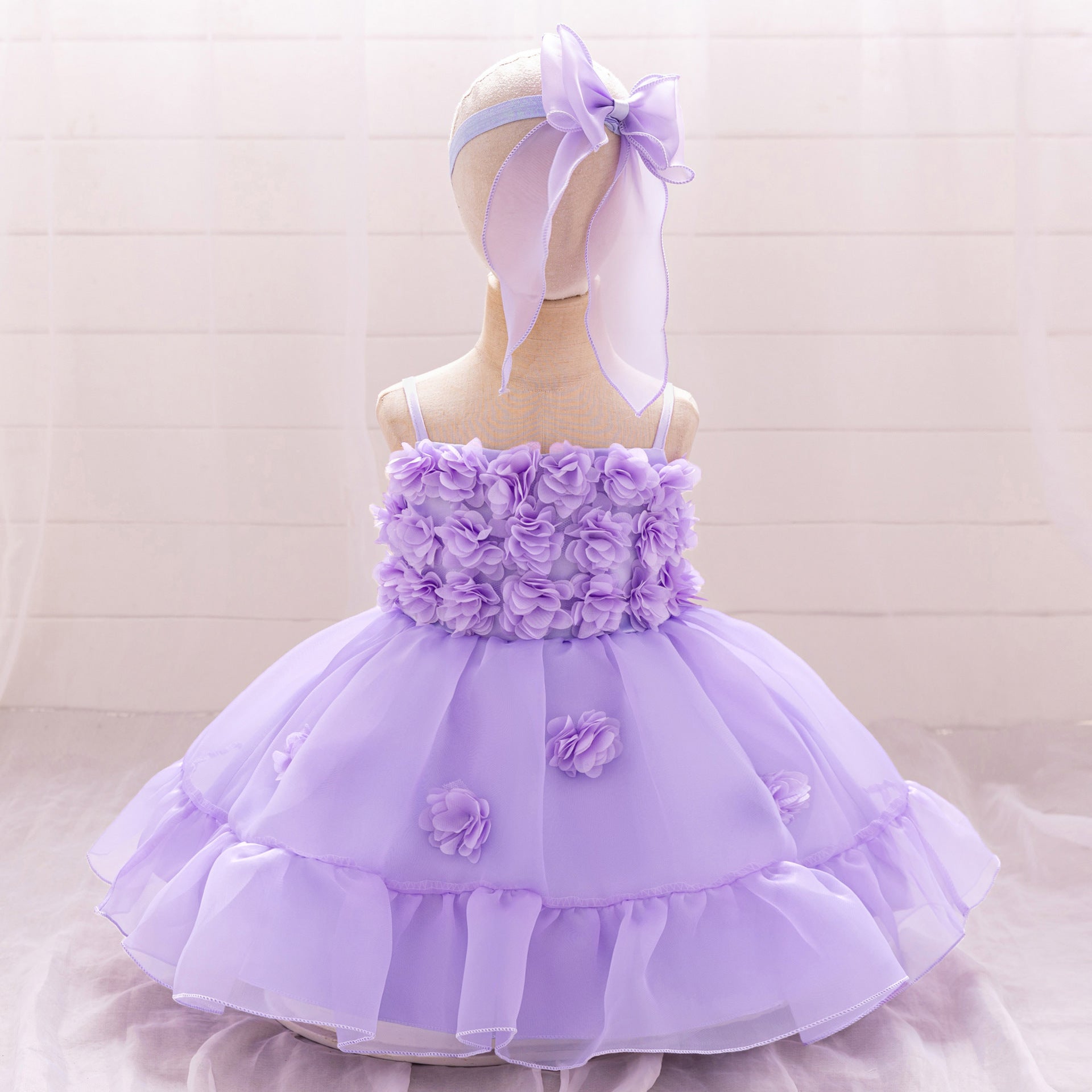 Cute Puffy Off Shoulder Toddler Dress | Flower Girl Tulle Gown