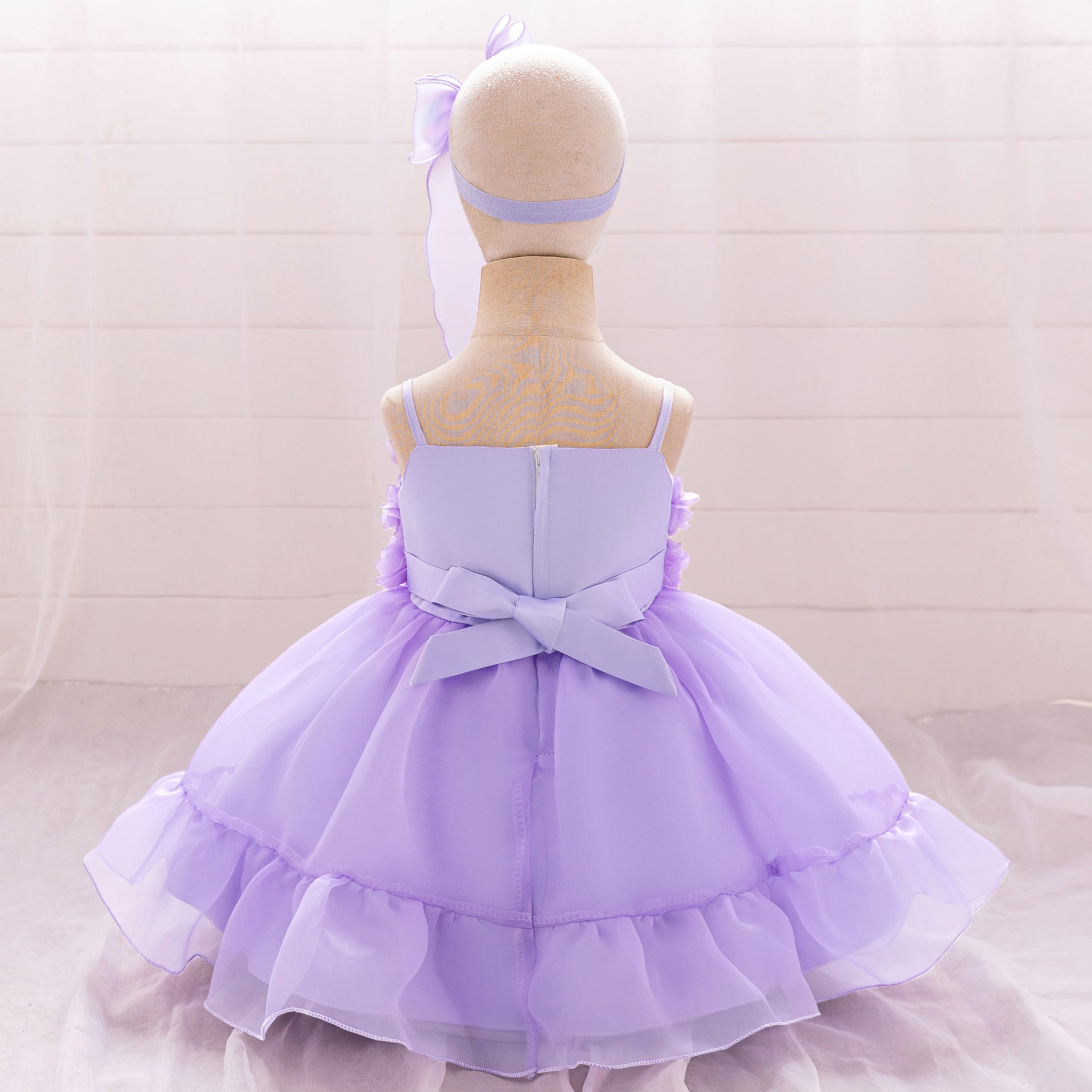 Cute Puffy Off Shoulder Toddler Dress | Flower Girl Tulle Gown