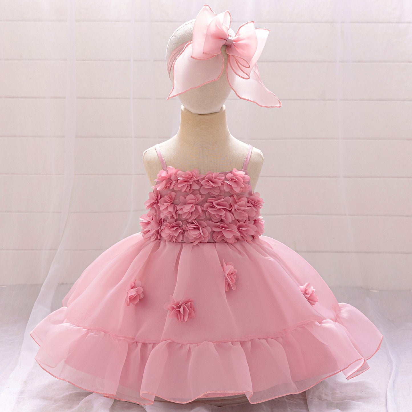 Cute Puffy Off Shoulder Toddler Dress | Flower Girl Tulle Gown
