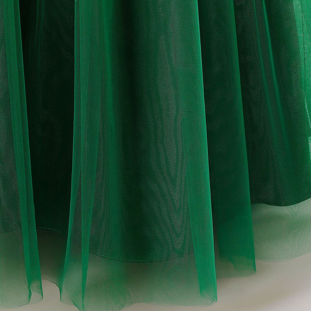 Off Shoulder Sequin Maxi Dress for Girls – Puff Sleeve Ball Gown for Special Occasions