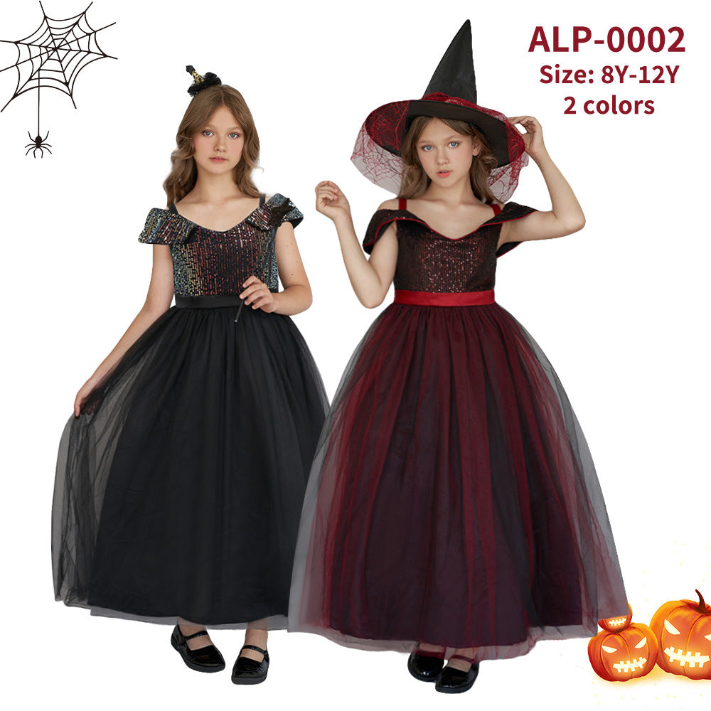 Off Shoulder Sequin Maxi Dress for Girls – Puff Sleeve Ball Gown for Special Occasions