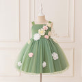 Off Shoulder Tulle A-Line Flower Girl Dress with Appliques