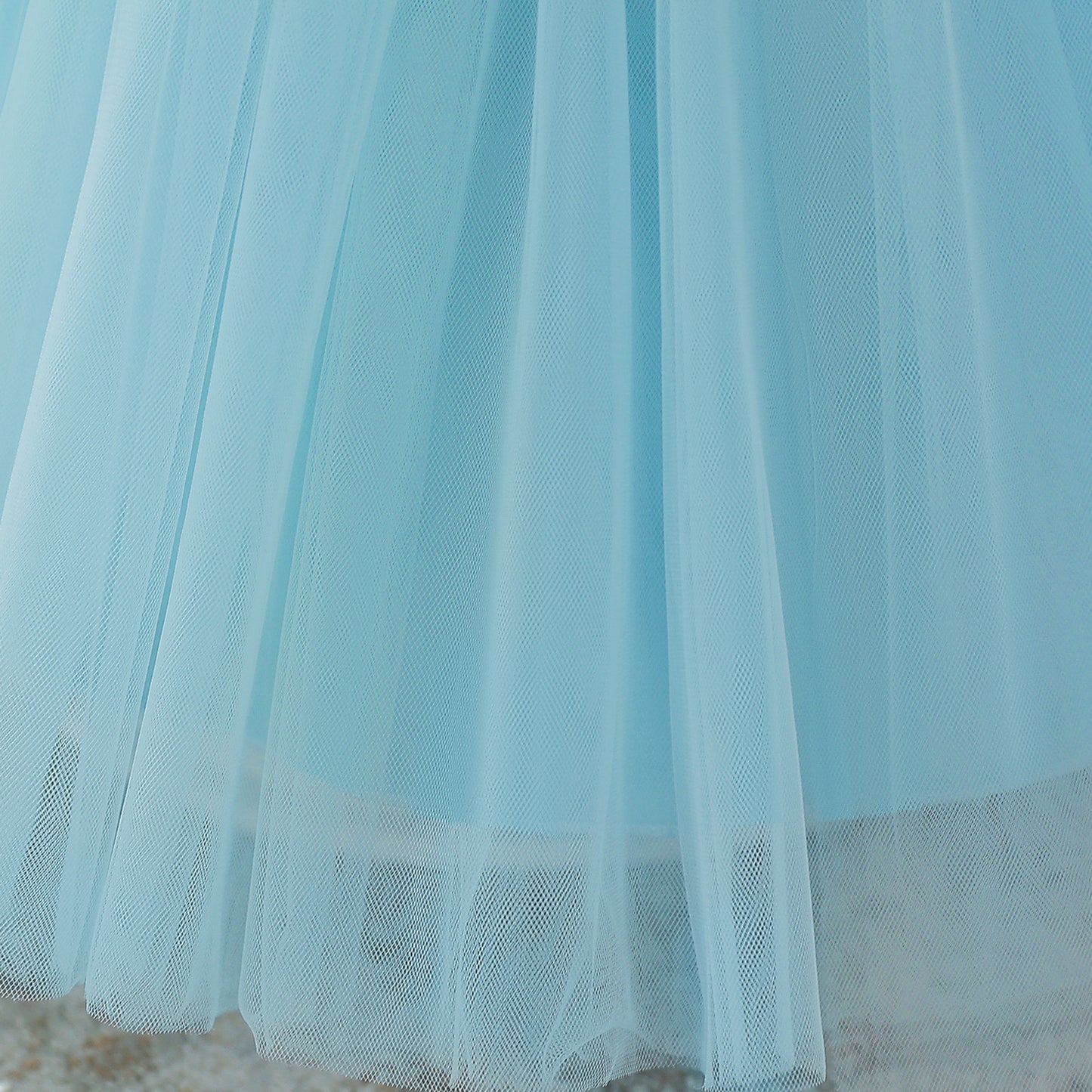Cute Off Shoulder Tulle Toddler Dress with Applique - Tea Length Princess Gown