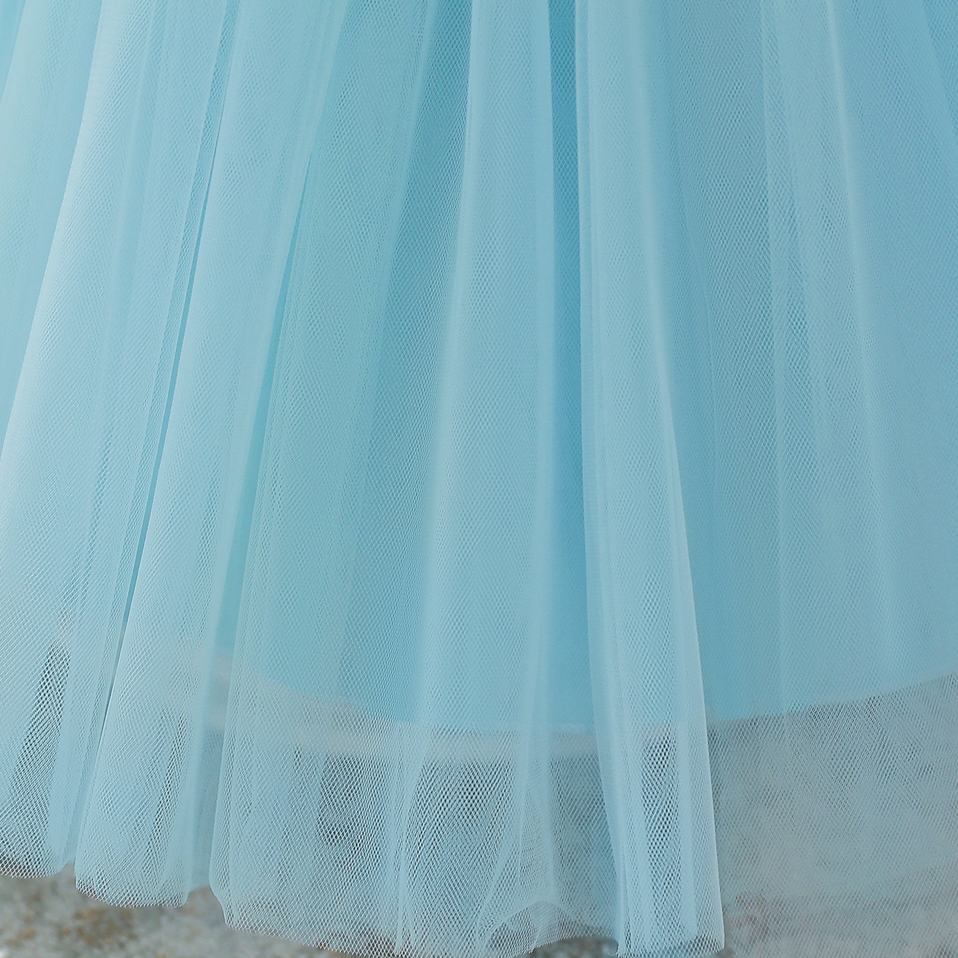 Cute Off Shoulder Tulle Toddler Dress with Applique - Tea Length Princess Gown
