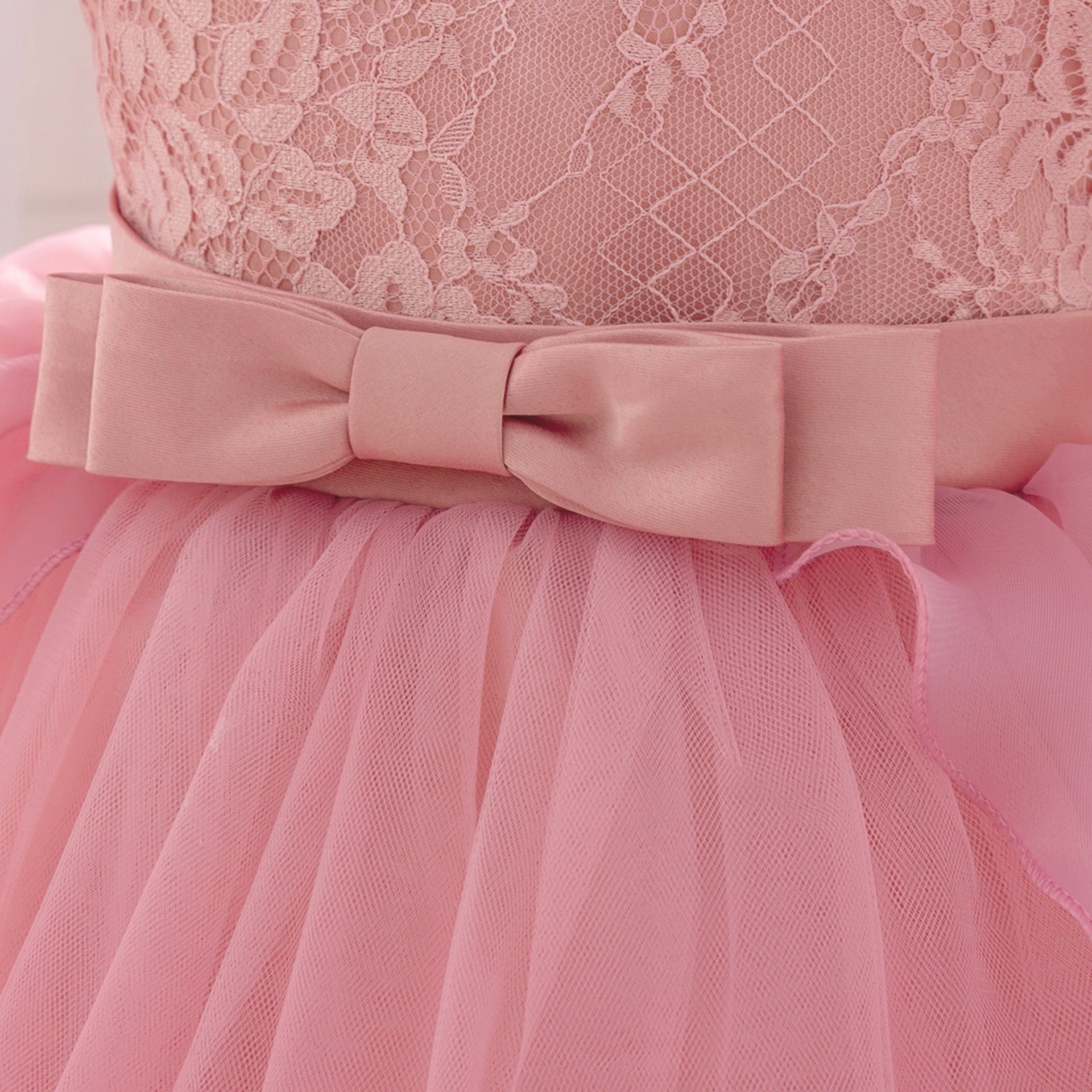 Cute Pink Puffy Off Shoulder High-Low Princess Dress for Girls | Ball Gown Kids Party Dress