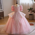 Pink Sequin A-Line Maxi Dress for Girls