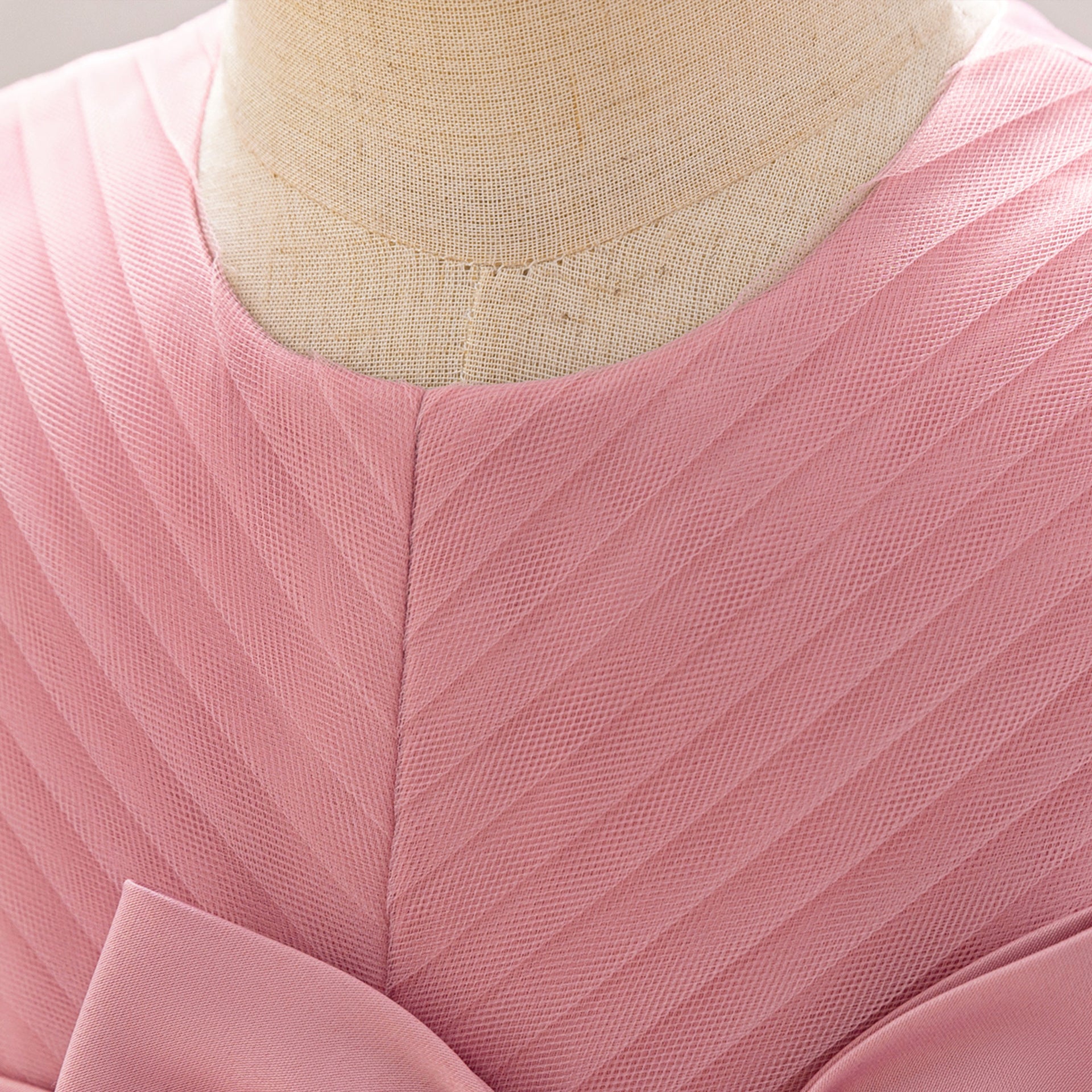 Pink Puffy Tulle Party Dress with Sequins & Bow for Girls (9M-4Y)