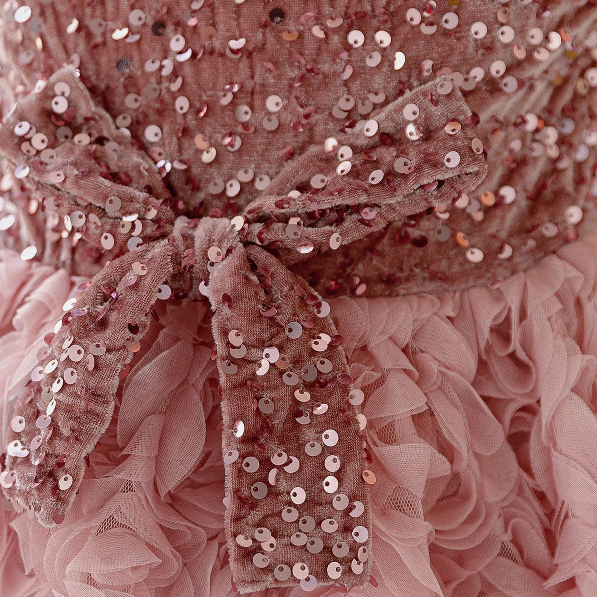 Pink Puffy Sequin Princess Dress for Girls | Ball Gown Flower Girl Dress
