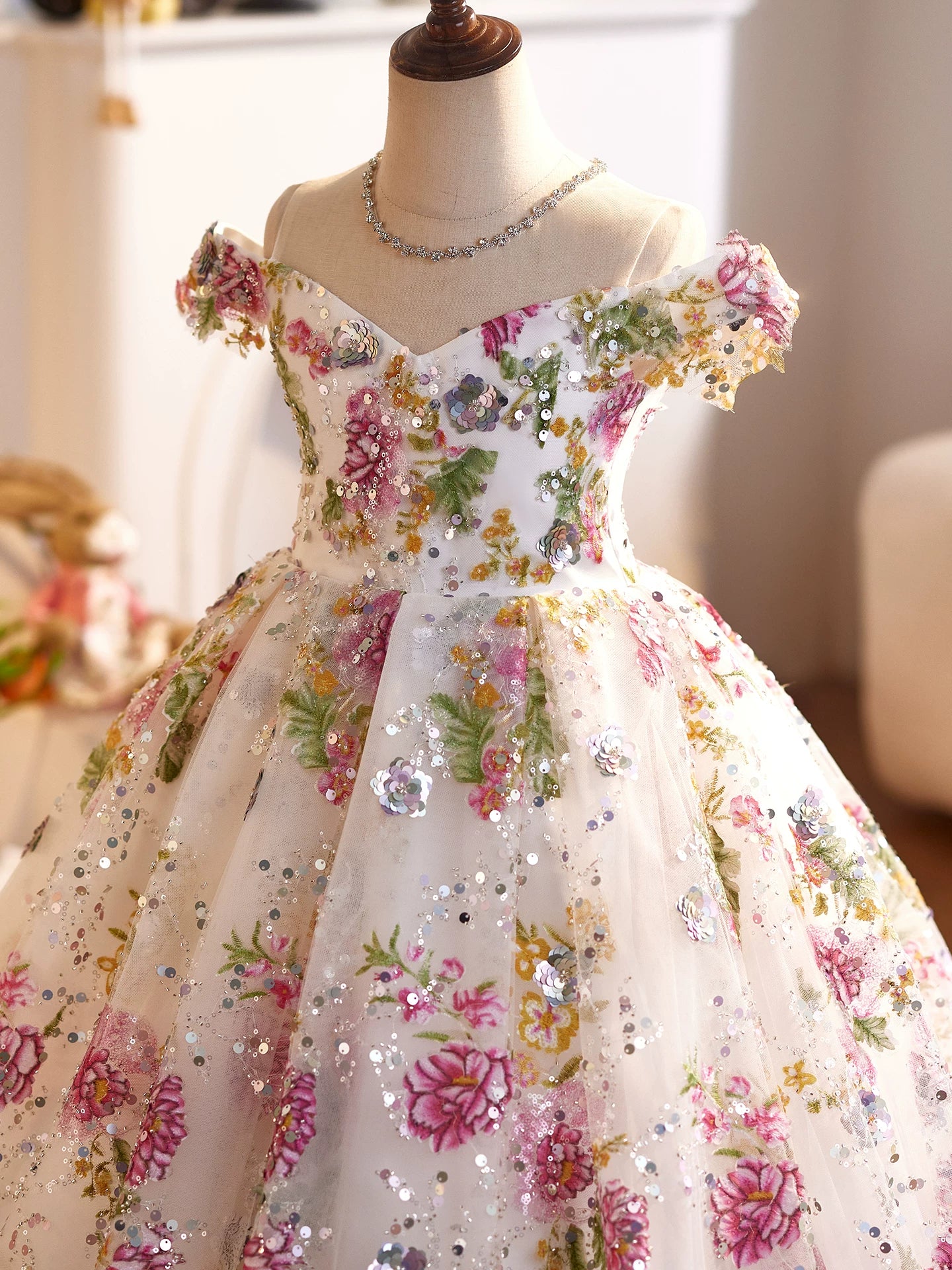 Adorable Pink Sequin Maxi Dress for Girls - Flower Girl, Party & Formal Events