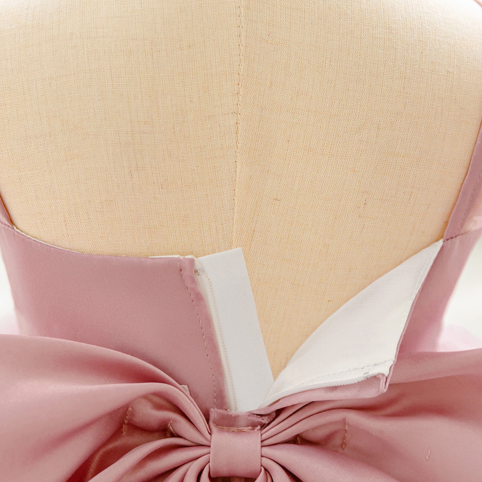 Cute Pink Puffy Ball Gown Dress with Bowknot for Girls | Tea Length Tulle Party Dress