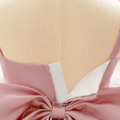 Frocklet Cute Pink Puffy Ball Gown Dress with Bowknot for Girls | Tea Length Tulle Party Dress 4
