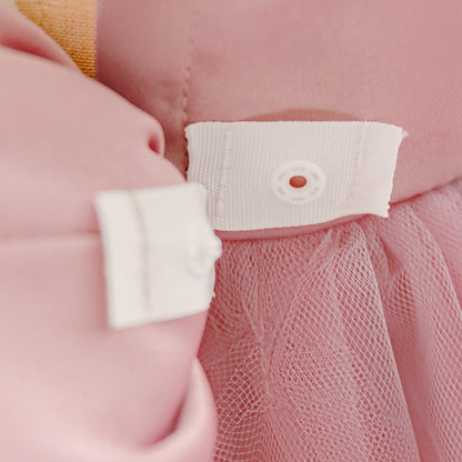 Frocklet Cute Pink Puffy Ball Gown Dress with Bowknot for Girls | Tea Length Tulle Party Dress 5