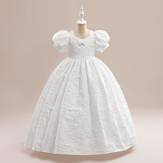 Princess A-Line Maxi Dress with Ruffles – Fairy Style Girls Formal Gown
