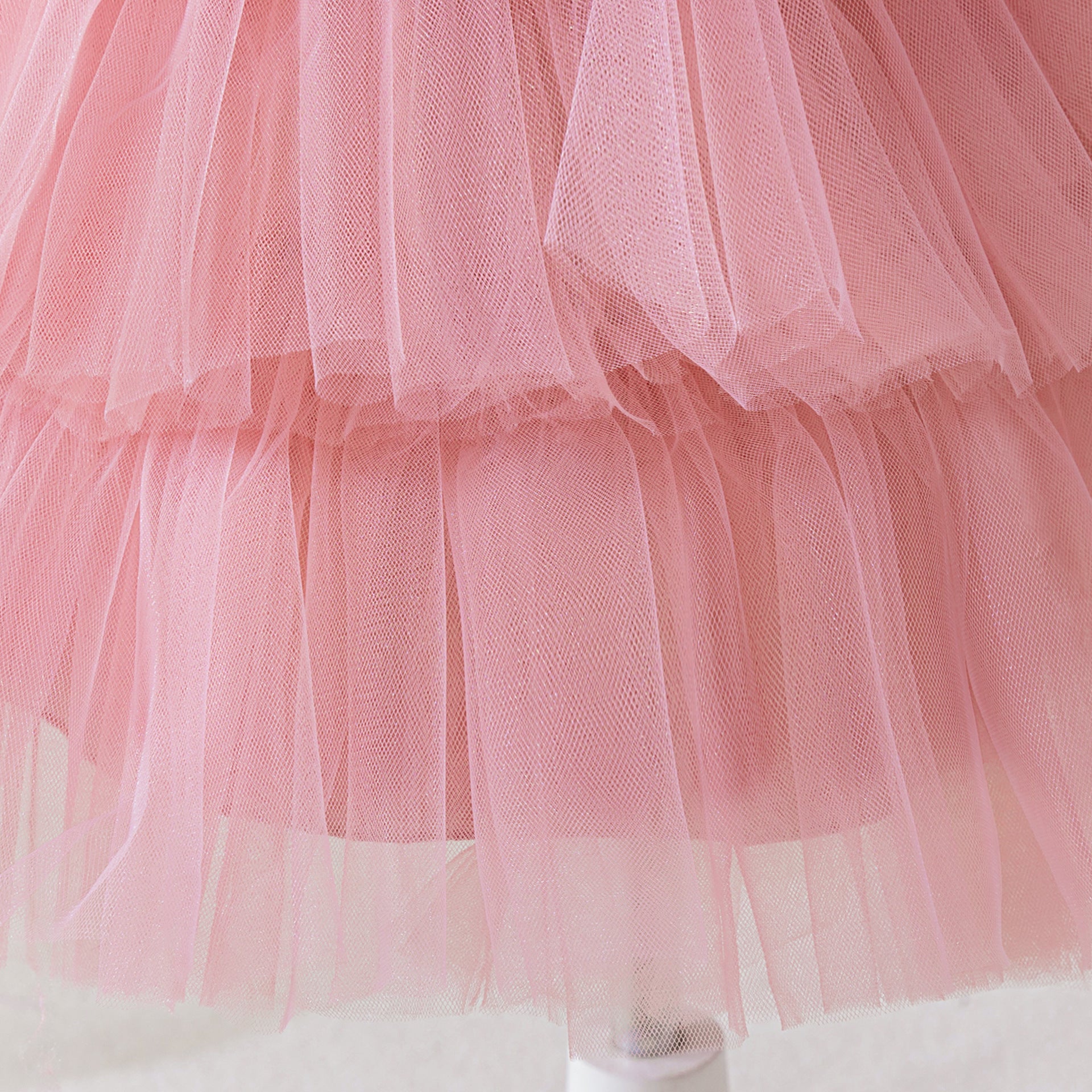 Pink Puffy Sleeve Princess Ball Gown Dress for Girls (3-10 Years) – Ideal for Parties, Weddings & Photoshoots