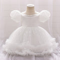 Princess Ball Gown Tulle Dress for Baby Girls with Sequins and Beads