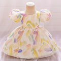 Princess Cartoon Print Ball Gown Dress for Girls
