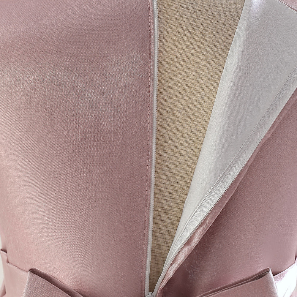 Princess & Fairy A-line Maxi Satin Dress for Girls | Formal Party & Wedding Gown