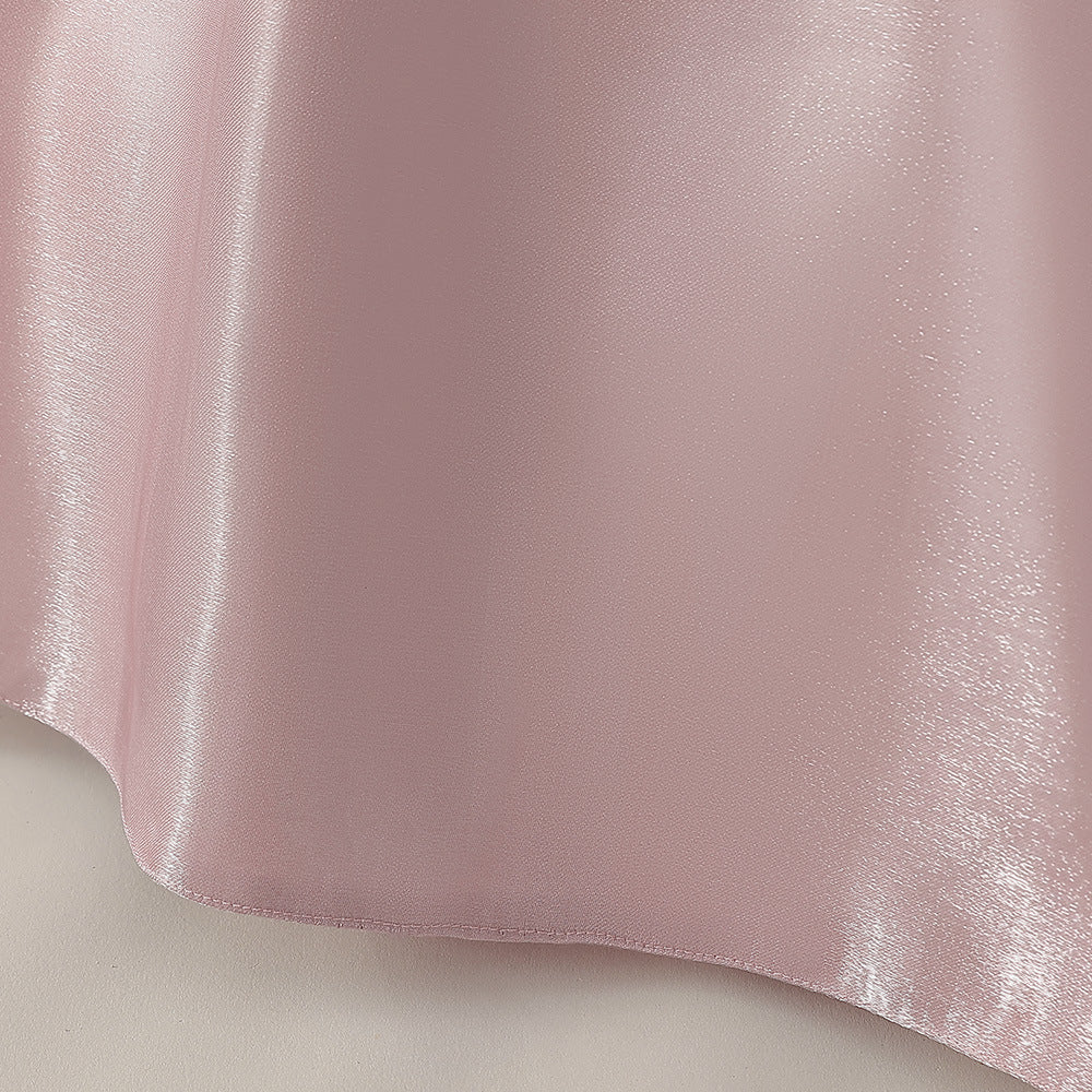 Princess & Fairy A-line Maxi Satin Dress for Girls | Formal Party & Wedding Gown