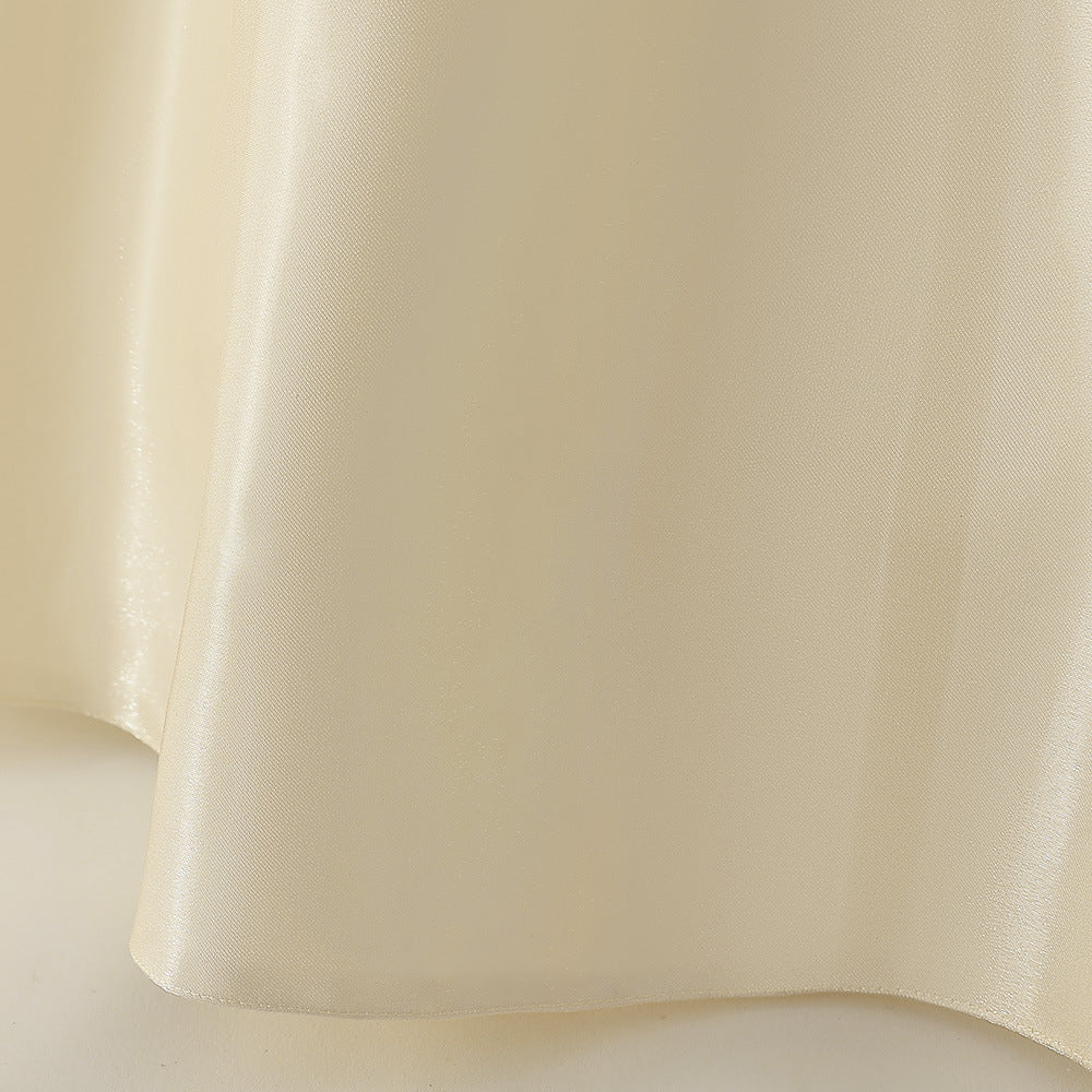Princess & Fairy A-line Maxi Satin Dress for Girls | Formal Party & Wedding Gown