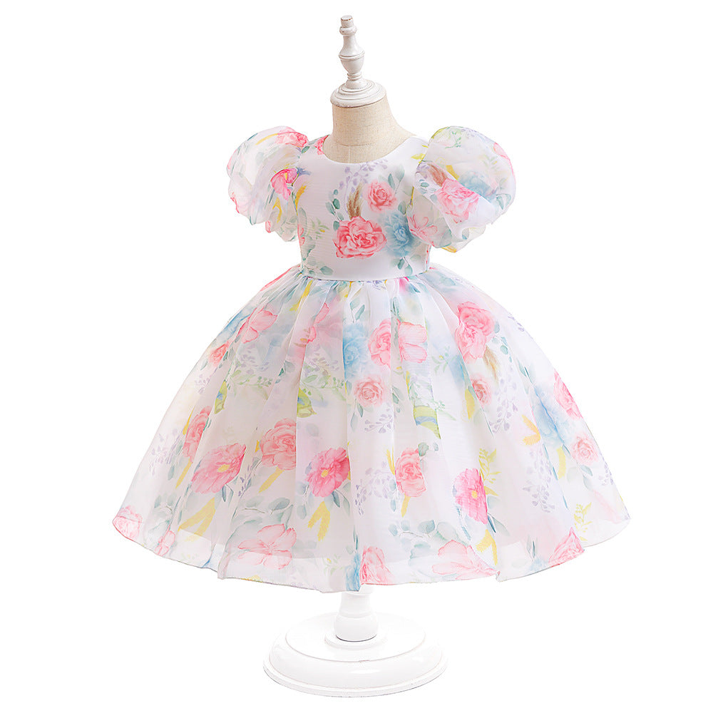 Frocklet Princess Floral Ball Gown Dress for Girls Tea Length – Party & Flower Girl Outfit Ages 2-8 2