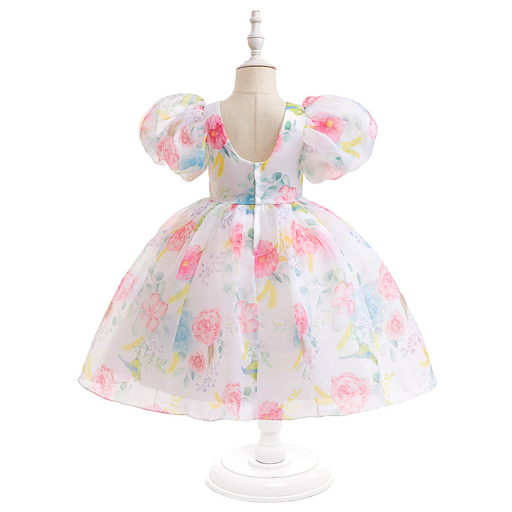 Frocklet Princess Floral Ball Gown Dress for Girls Tea Length – Party & Flower Girl Outfit Ages 2-8 4