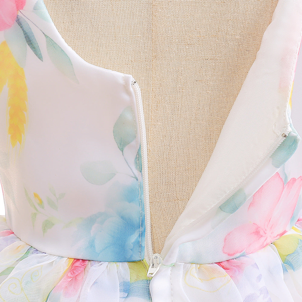 Frocklet Princess Floral Ball Gown Dress for Girls Tea Length – Party & Flower Girl Outfit Ages 2-8 7